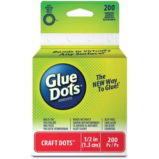 Multipack of 48 - Glue Dots .5" Craft Dot Roll-200 Clear Dots {2}