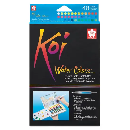 Sakura Koi Watercolor Half Pan - Set of 48 Sketch Box, Assorted Colors {1}