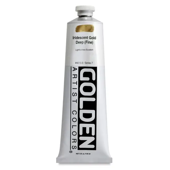 Golden Heavy Body Artist Acrylics - Iridescent Gold Deep (Fine), 5 oz tube {1}