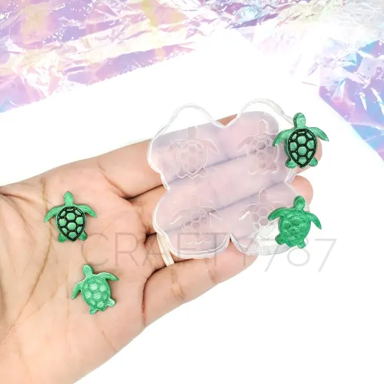 Turtle Studs Earring Mold [Detailed] (A9) {1}