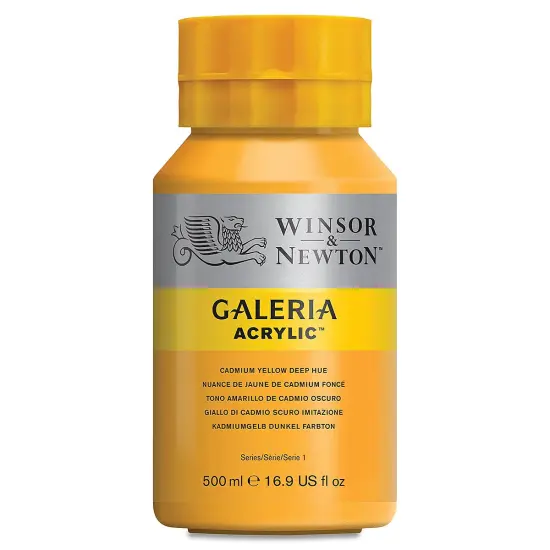 Winsor & Newton Galeria Flow Acrylics - Cadmium Yellow Deep Hue, 500 ml tube {2}