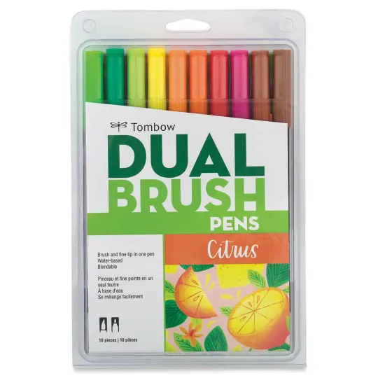 Tombow Dual Brush Pens - Citrus Colors, Set of 10 {1}