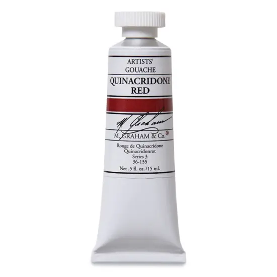 M. Graham Artists' Gouache - Quinacridone Red, 15 ml tube {1}