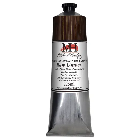 Michael Harding Artists Oil Color - Raw Umber, 225 ml tube {1}