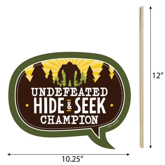 Big Dot of Happiness Funny Sasquatch Crossing - Bigfoot Party or Birthday Party Photo Booth Props Kit - 10 Piece {6}