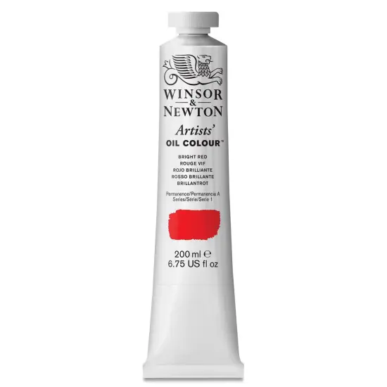 Winsor & Newton Artists' Oil Color - Bright Red, 200 ml tube {1}