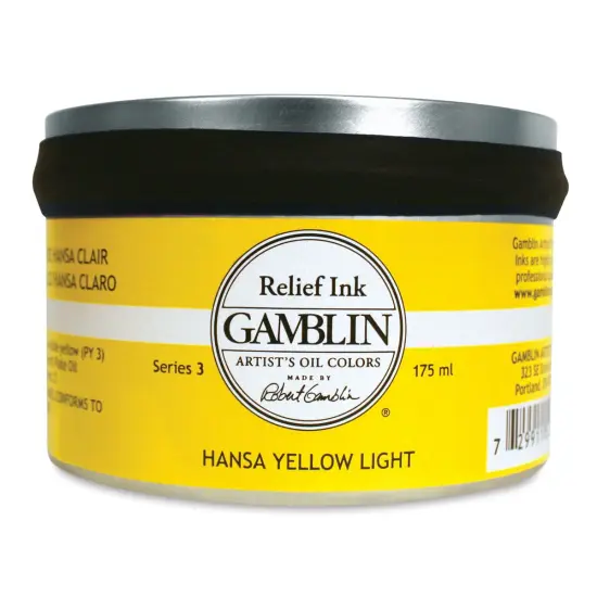 Gamblin Artist's Colors Relief Ink - Hansa Yellow Light, 175 ml {1}