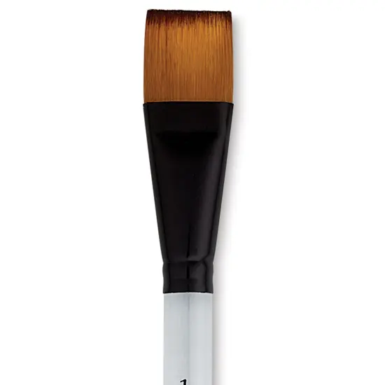Dynasty Black Gold Brush - Flat Wash, Short Handle, Size 1" {1}