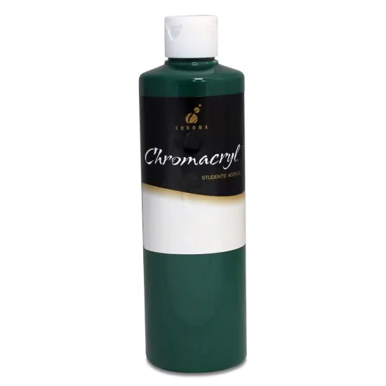 Chromacryl Students' Acrylics - Green Deep, 16 oz bottle {1}