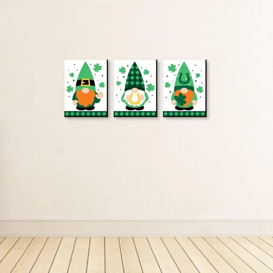 Big Dot of Happiness Irish Gnomes - St. Patrick's Day Wall Art and Holiday Room Decor - 7.5 x 10 inches - Set of 3 Prints {4}