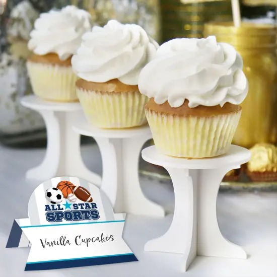 Big Dot of Happiness Go, Fight, Win - Sports - Baby Shower or Birthday Party Tent Buffet Card - Table Setting Name Place Cards - Set of 24 {6}