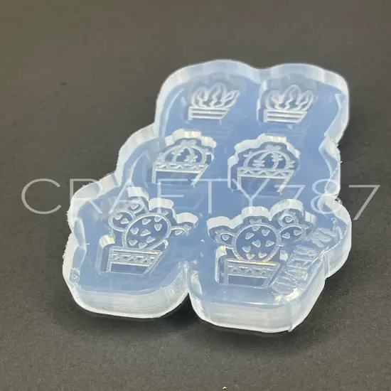Cactus Variety Stud Earring Silicone Mold (A2) {2}
