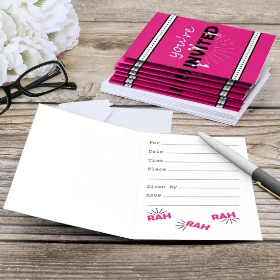 Big Dot of Happiness We've Got Spirit - Cheerleading - Fill In Birthday Party or Cheerleader Party Invitations (8 count) {6}