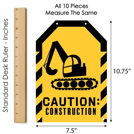 Big Dot of Happiness Dig It - Construction Party Zone - Hanging Vertical Paper Door Banners - Baby Shower Birthday Party Wall Kit - Indoor Door Decor {7}