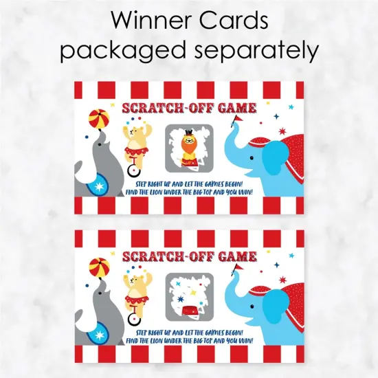 Big Dot of Happiness Carnival - Step Right Up Circus - Carnival Themed Game Scratch Off Cards - 22 Count {4}