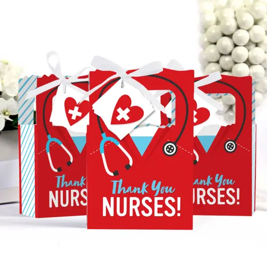 Thank You Nurses - Nurse Appreciation Week Favor Boxes - Set of 12 {4}