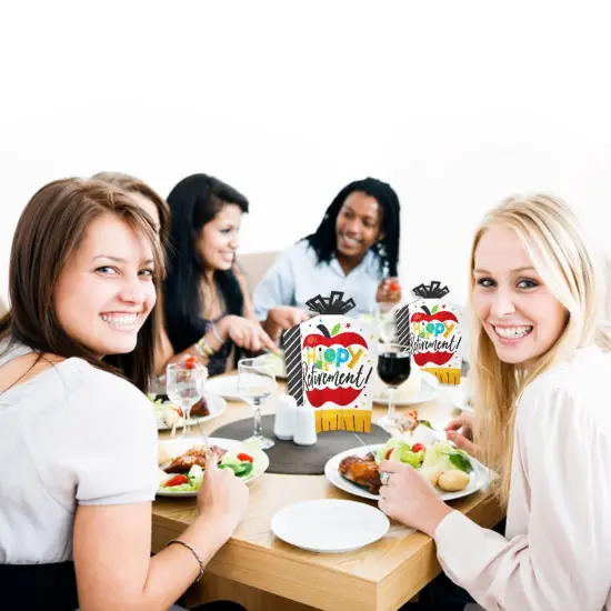 Big Dot of Happiness Teacher Retirement - Table Decorations - Happy Retirement Party Fold and Flare Centerpieces - 10 Count {7}