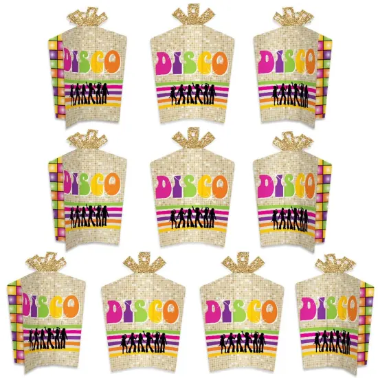 Big Dot of Happiness 70's Disco - Table Decorations - 1970s Disco Fever Party Fold and Flare Centerpieces - 10 Count {1}