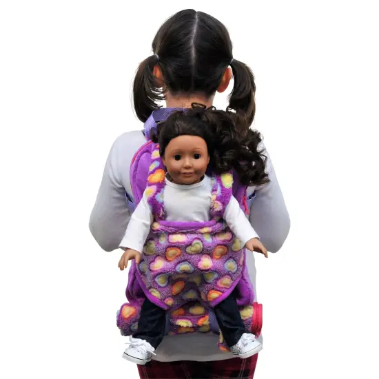 The Queen' Treasures 18 In Doll Carrier and Sleeping Bag, Purple Hearts {2}