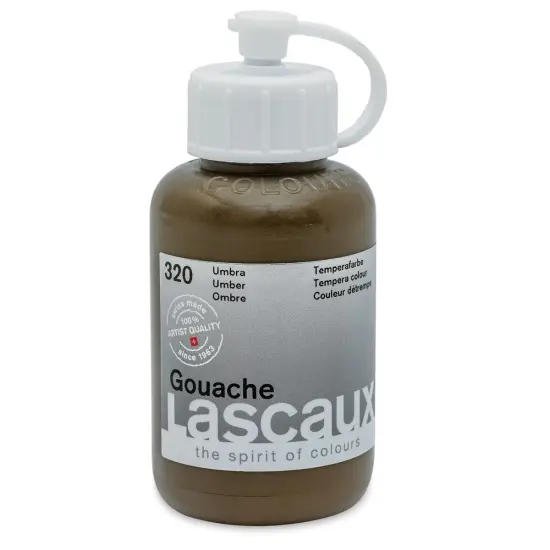 Lascaux Acrylic Gouache - Raw Umber, 85 ml bottle {1}