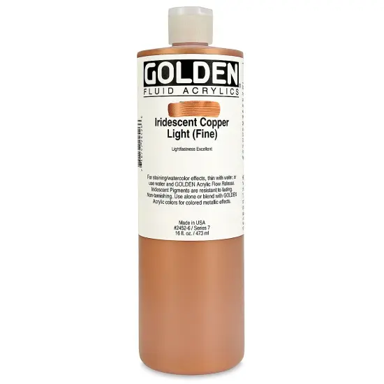 Golden Fluid Acrylics - Iridescent Copper Light (Fine), 16 ozbottle {2}