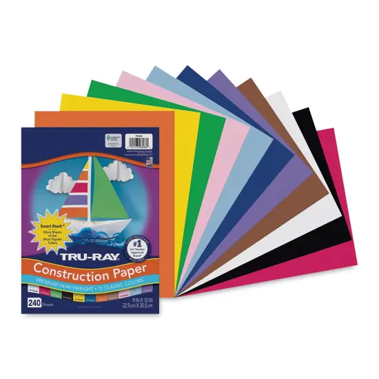 Pacon Tru-Ray Construction Paper - 9" x 12", Smart Stack, 240 Sheets {2}
