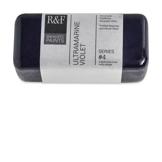 R&F Encaustic Paint Block - Ultramarine Violet, 104 ml block {1}