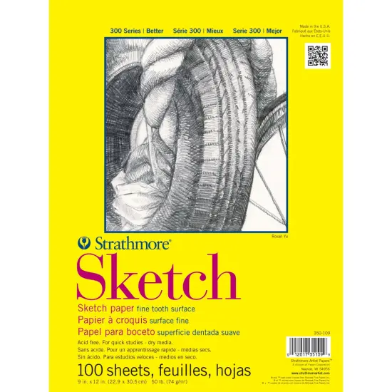 Strathmore Sketch Paper Pad 11"X14"-50lb 100 Sheets {1}