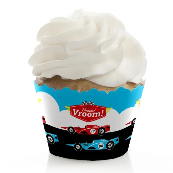 Big Dot of Happiness Let's Go Racing - Racecar - Baby Shower or Race Car Birthday Party Decorations - Party Cupcake Wrappers - Set of 12 {1}