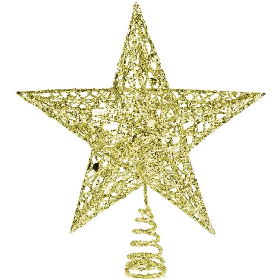 Ornativity Gold Star Tree Topper - Christmas Glitter Star Ornament Treetop Decoration {1}
