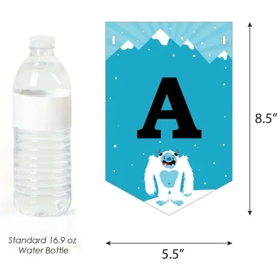 Big Dot of Happiness Yeti to Party - Abominable Snowman Party or Birthday Party Bunting Banner - Party Decorations - are You Yeti to Party {4}