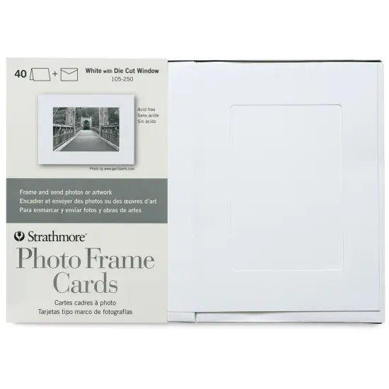 Strathmore Photo Frame Cards and Envelopes - Full Size, White, Pkg of 40 {1}