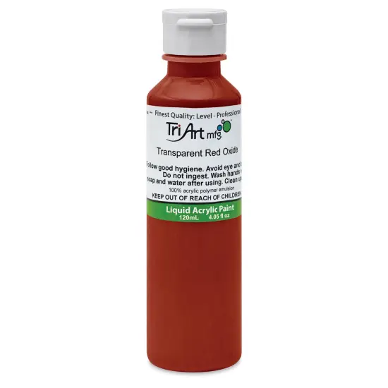 Tri-Art Liquid Artist Acrylics - Transparent Red Oxide, 120 ml bottle {1}