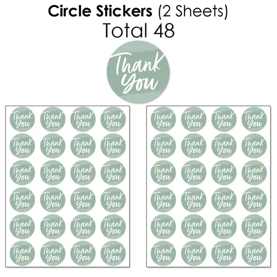 Big Dot of Happiness Sage Green Elegantly Simple- Guest Party Favors Candy Favor Sticker Kit - 304 Pieces {7}