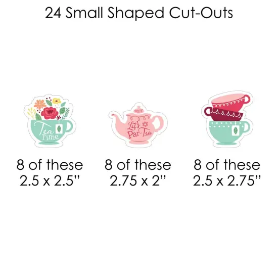 Big Dot of Happiness Floral Let's Par-Tea - Garden Tea Party DIY Decorations - Clothespin Garland Banner - 44 Pieces {7}