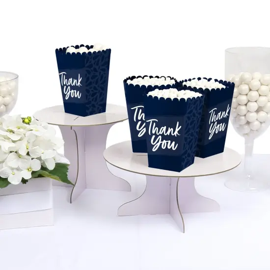 Big Dot of Happiness Navy Blue Elegantly Simple - Guest Party Favor Popcorn Treat Boxes - Set of 12 {4}