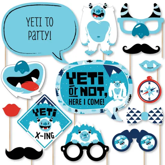 Big Dot of Happiness Yeti to Party - Abominable Snowman Party or Birthday Party Photo Booth Props Kit - 20 Count {1}