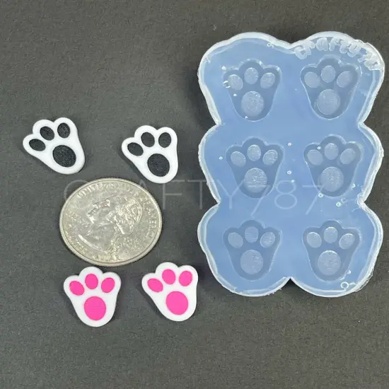Bunny Paws Studs/Bits Silicone Mold (A3) {5}