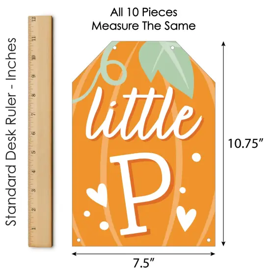 Big Dot of Happiness Little Pumpkin - Hanging Vertical Paper Door Banners - Fall Birthday Party or Baby Shower Wall Decoration Kit - Indoor Door Decor {7}