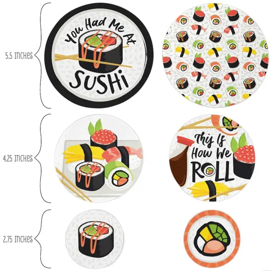 Big Dot of Happiness Let's Roll - Sushi - Japanese Party Giant Circle Confetti - Party Decorations - Large Confetti 27 Count {3}