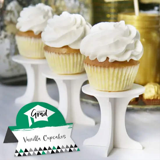 Big Dot of Happiness Green Grad - Best is Yet to Come - Green Graduation Party Tent Buffet Card - Table Setting Name Place Cards - Set of 24 {6}