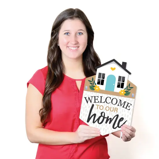 Big Dot of Happiness Holiday Welcome to Our Home - Hanging Seasonal Sign - Interchangeable Door Decor {7}