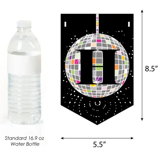 Big Dot of Happiness 70's Disco - 1970s Disco Fever Birthday Party Bunting Banner - Birthday Party Decorations - Happy Birthday {4}