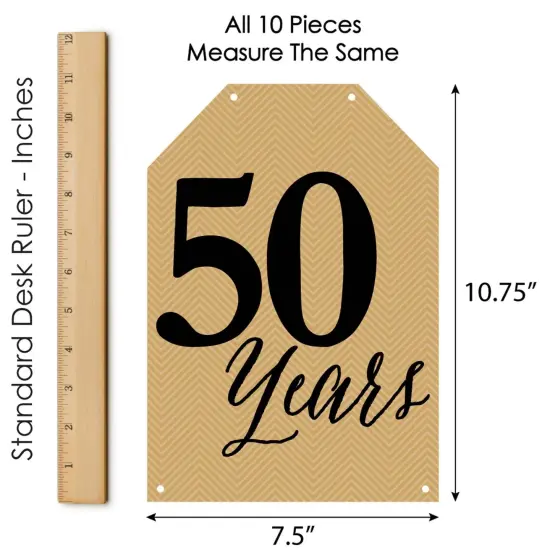 Big Dot of Happiness We Still Do - 50th Wedding Anniversary - Hanging Vertical Paper Door Banners - Party Wall Decoration Kit - Indoor Door Decor {7}