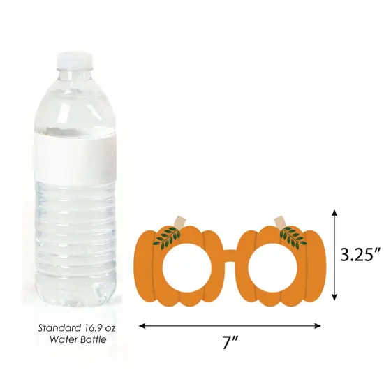 Big Dot of Happiness Friends Thanksgiving Feast Glasses - Paper Card Stock Friendsgiving Party Photo Booth Props Kit - 10 Count {6}