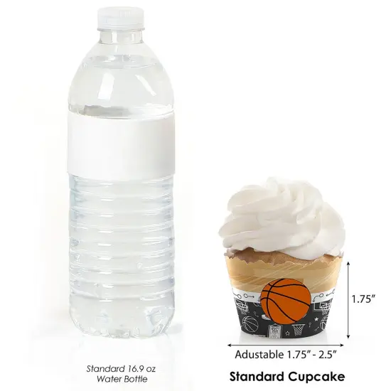 Big Dot of Happiness Nothin' but Net - Basketball - Baby Shower or Birthday Party Decorations - Party Cupcake Wrappers - Set of 12 {4}