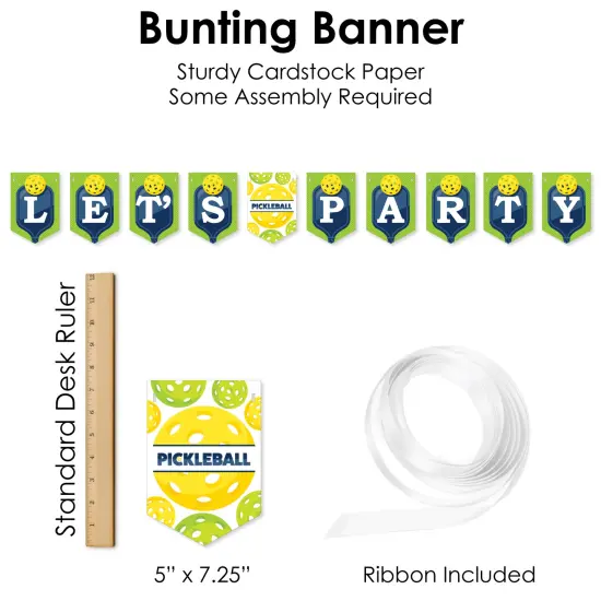 Big Dot of Happiness Let&rsquo;s Rally - Pickleball - Birthday or Retirement Party Supplies Decoration Kit - Decor Galore Party Pack - 51 Pieces {7}