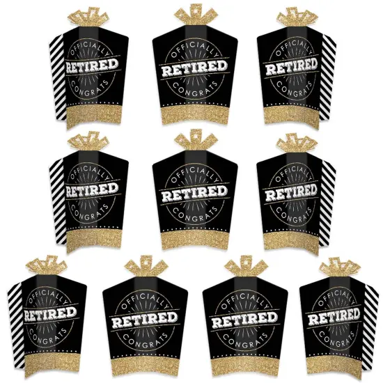 Big Dot of Happiness Happy Retirement - Table Decorations - Retirement Party Fold and Flare Centerpieces - 10 Count {1}