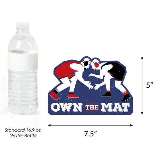 Big Dot of Happiness Own The Mat - Wrestling - Decorations DIY Birthday Party or Wrestler Party Essentials - Set of 20 {6}