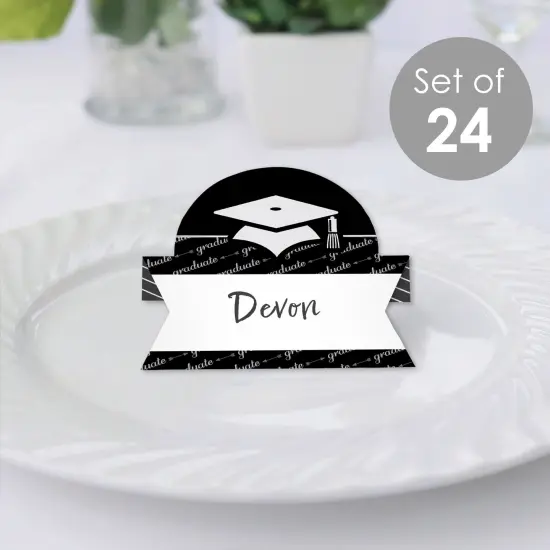 Big Dot of Happiness Graduation Cheers - Graduation Party Tent Buffet Card - Table Setting Name Place Cards - Set of 24 {3}